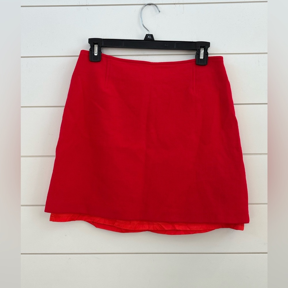 Vintage Gruppo Americano Women's Red Mini Skirt